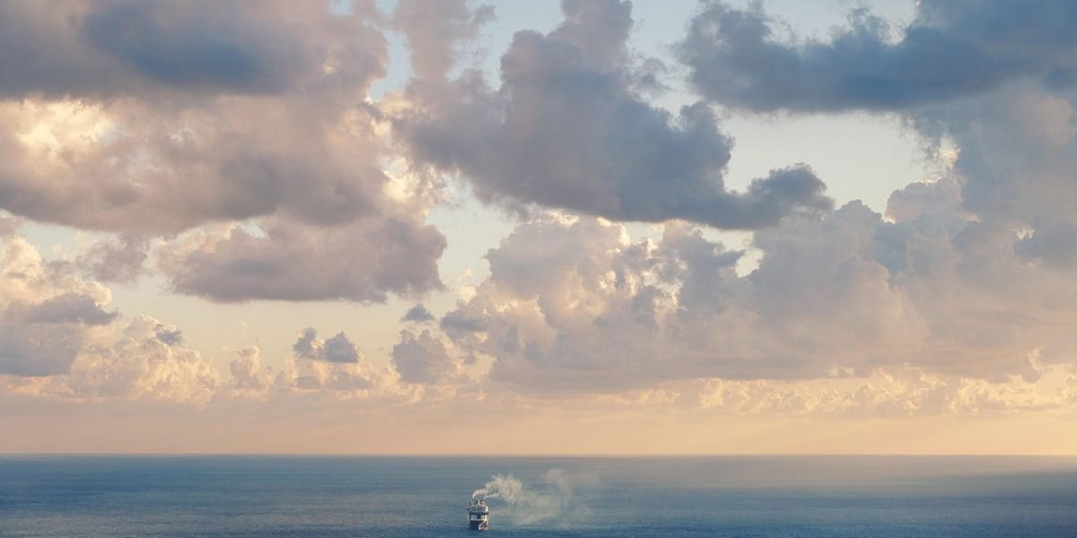 sea, ferry, ship, smoke, clouds, dawn, crete, greece, island, october, mediterranean, water, nature, sky, ocean, sky, sky, sky, sky, sky